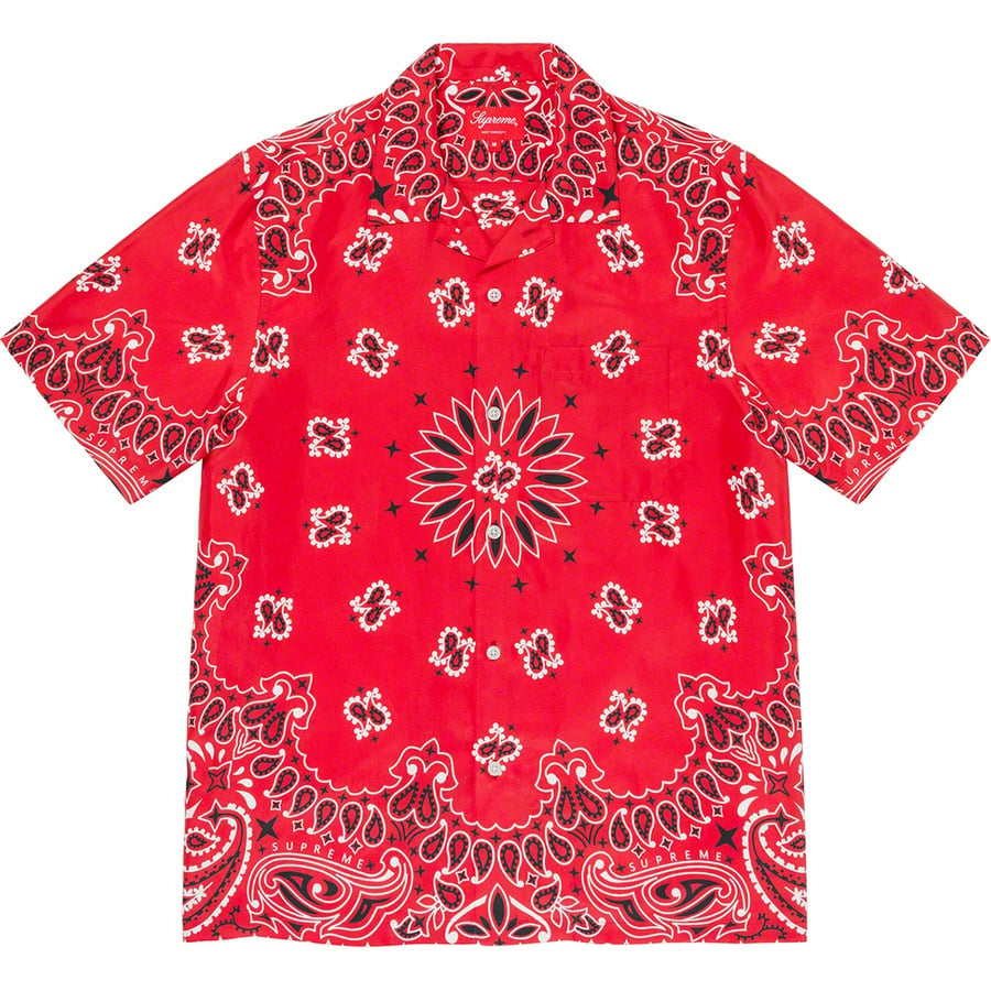 Details on Bandana Silk S S Shirt Red from spring summer
                                                    2021 (Price is $158)