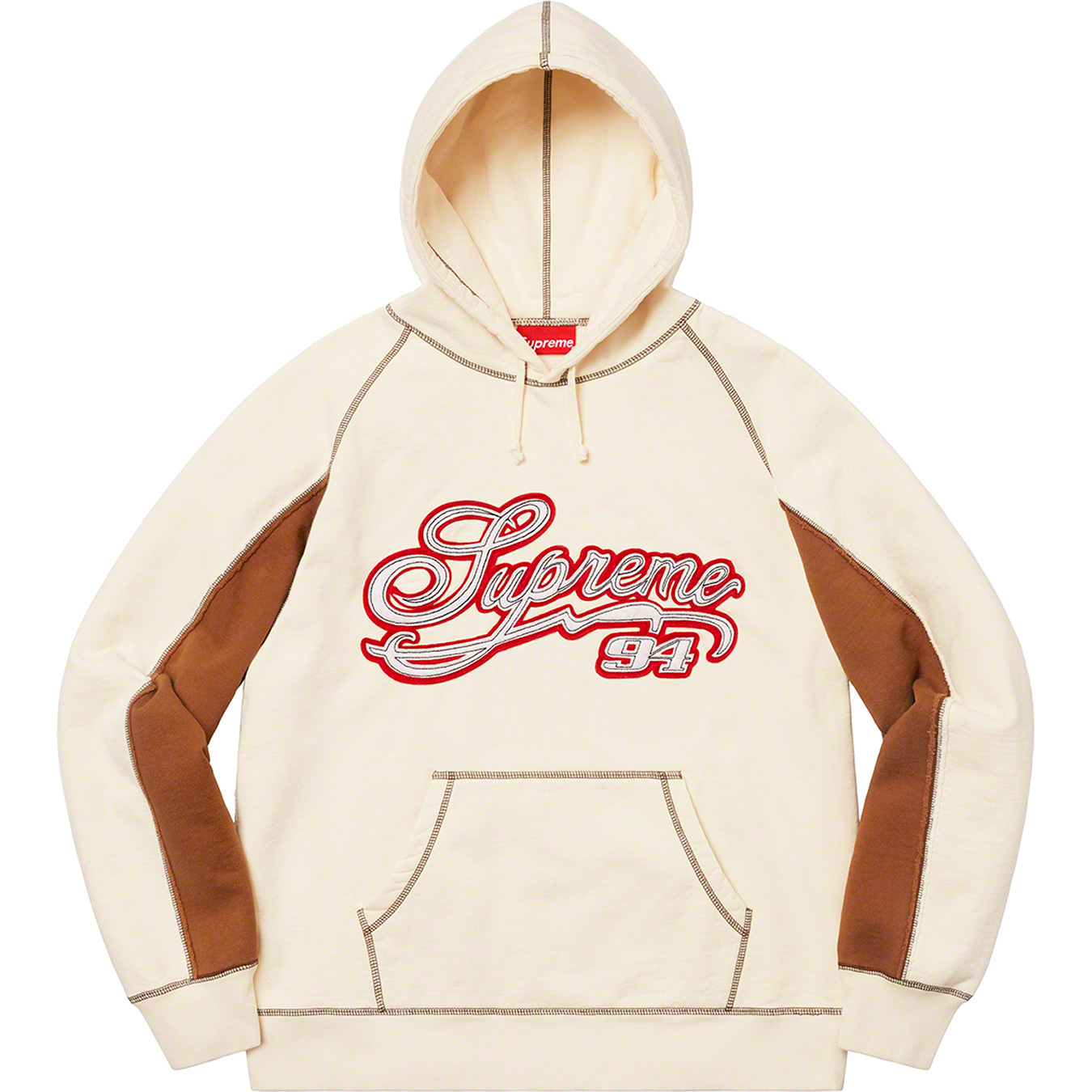 Paneled Script Hooded Sweatshirt - spring summer 2021 - Supreme