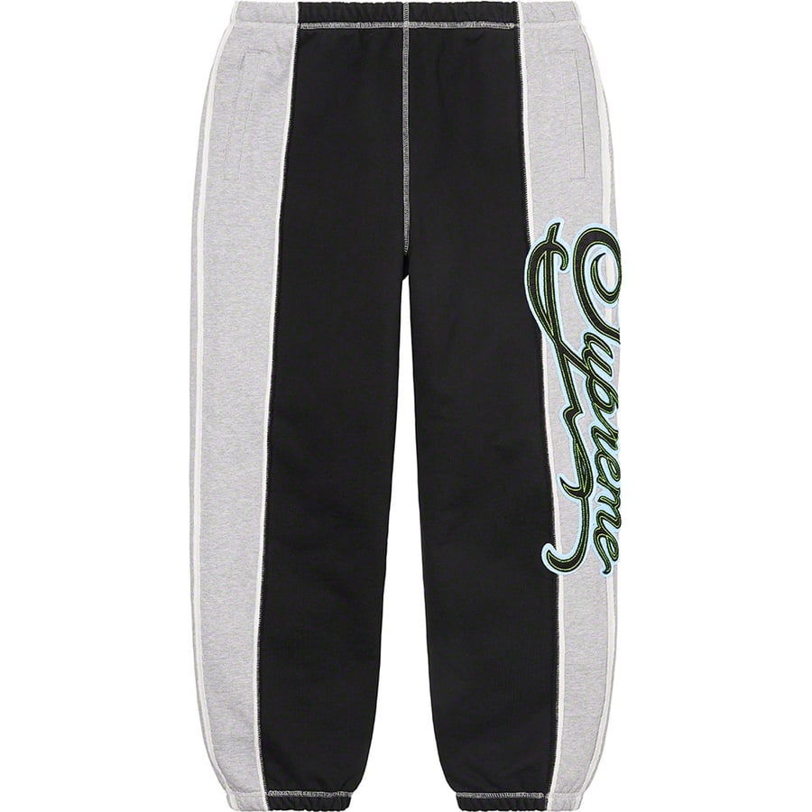 Details on Paneled Script Sweatpant Black from spring summer
                                                    2021 (Price is $148)