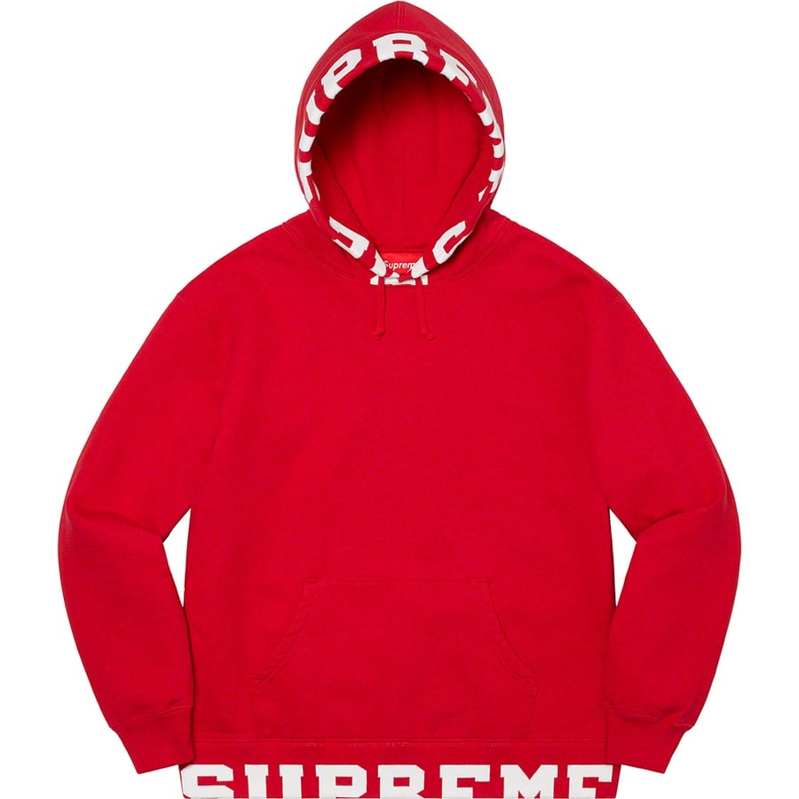 Details on Cropped Logos Hooded Sweatshirt Red from spring summer
                                                    2021 (Price is $158)