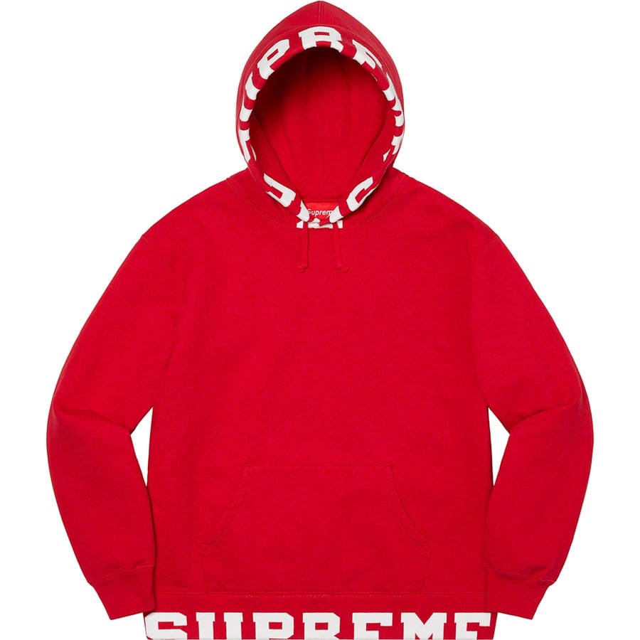 Supreme Cropped Logos Hooded Sweatshirt (SS21) - Red - $158