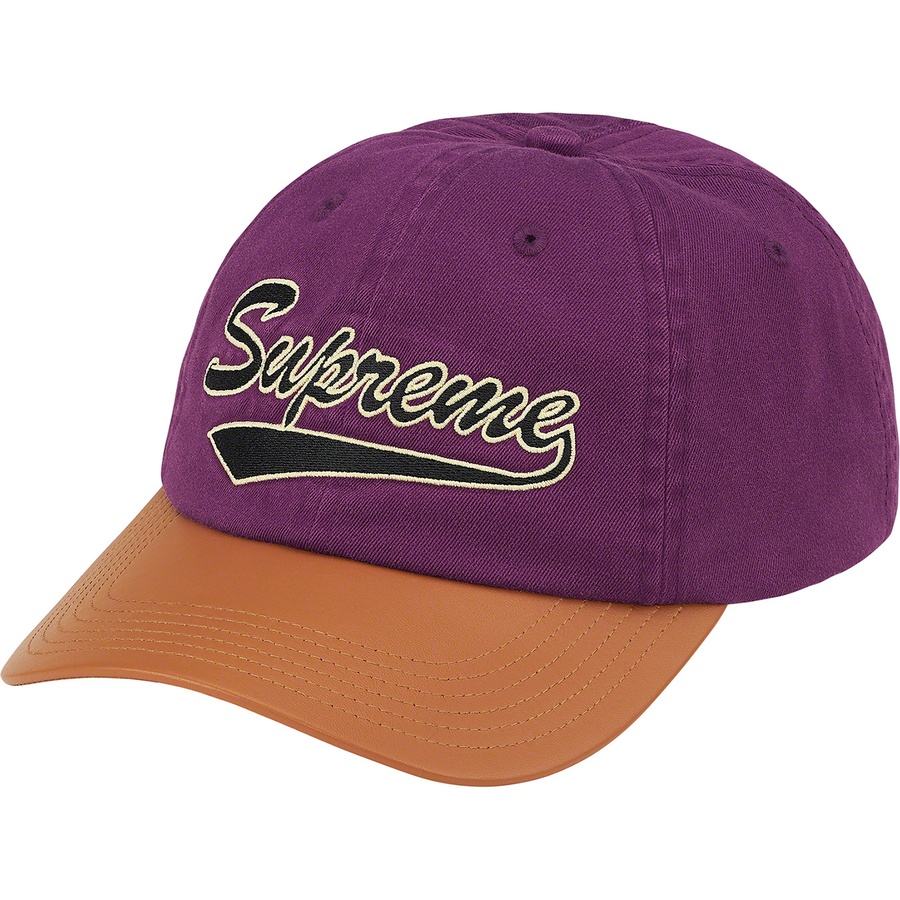 Details on Leather Visor 6-Panel Purple from spring summer 2021 (Price is $54)