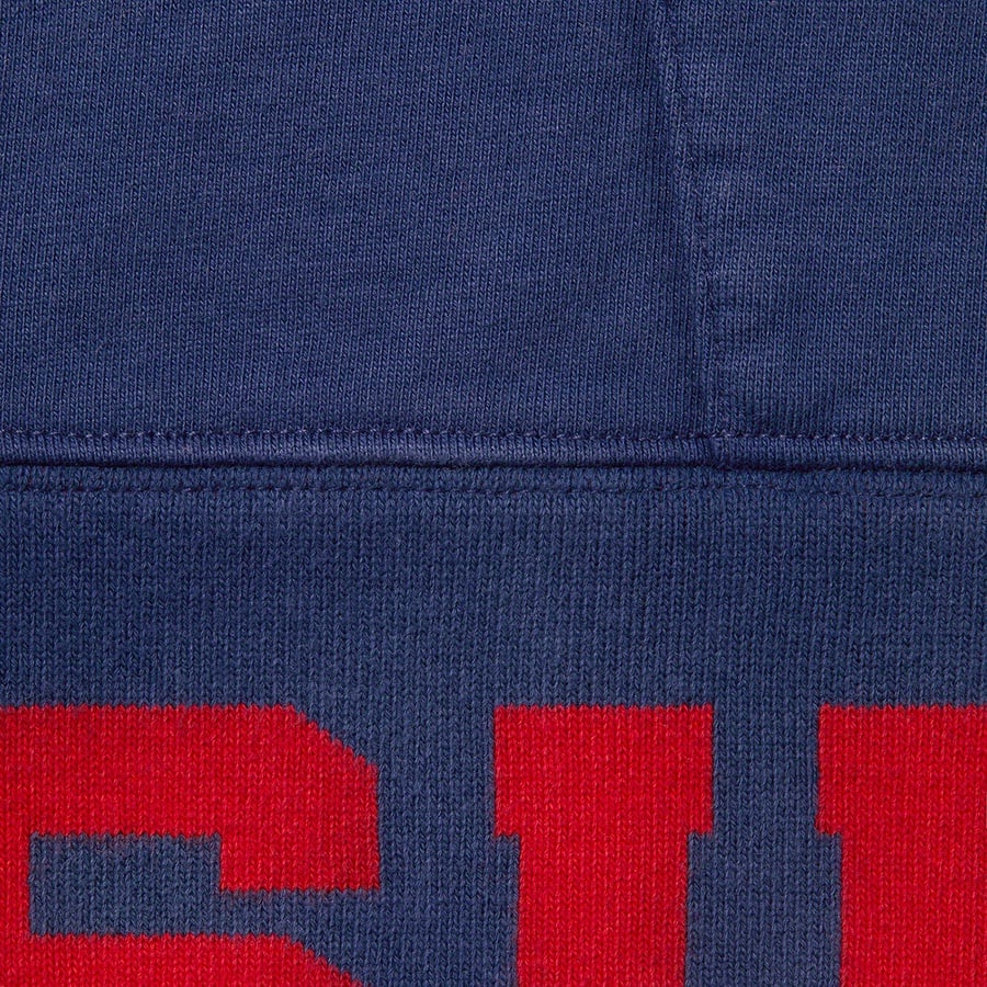 Details on Cropped Logos Hooded Sweatshirt Dark Blue from spring summer
                                                    2021 (Price is $158)