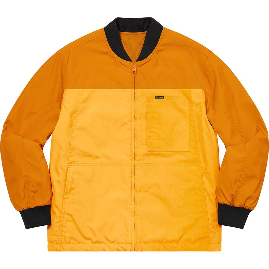 Details on Reversible Tech Work Jacket Mustard from spring summer
                                                    2021 (Price is $188)