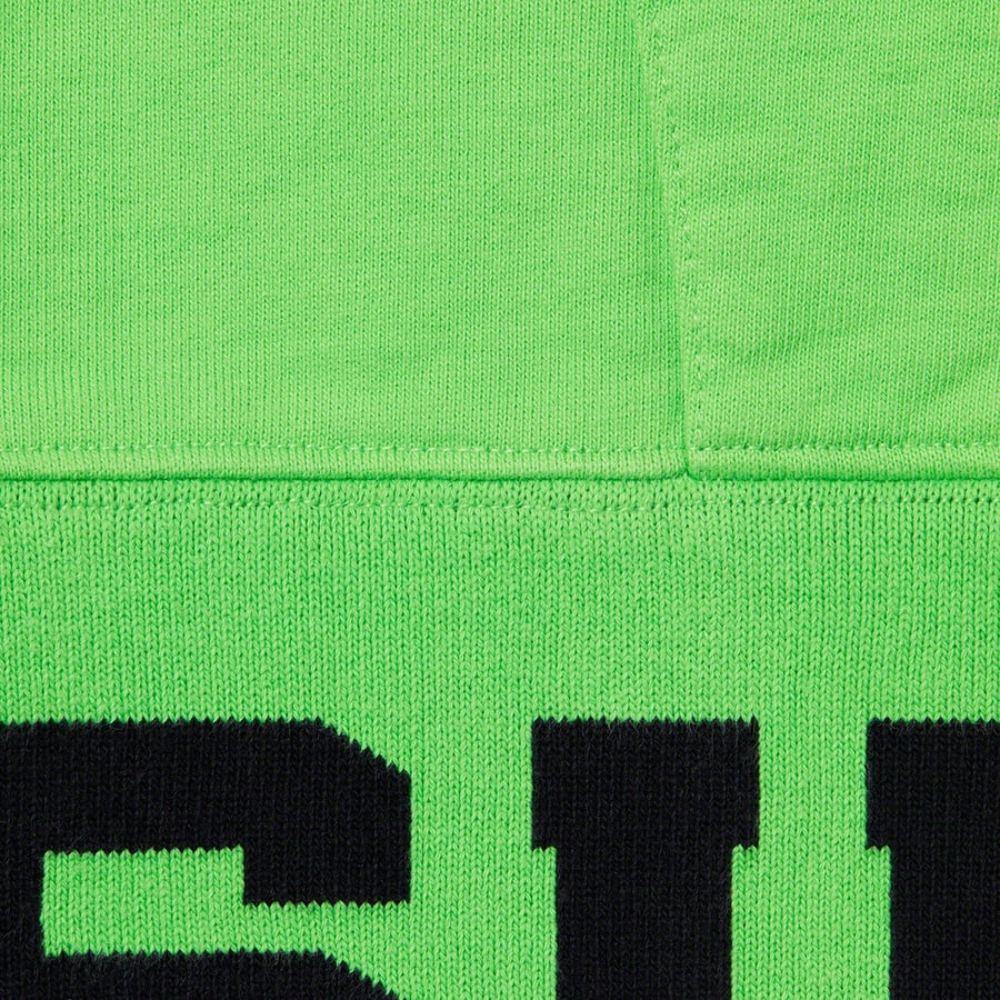 Details on Cropped Logos Hooded Sweatshirt Bright Green from spring summer
                                                    2021 (Price is $158)