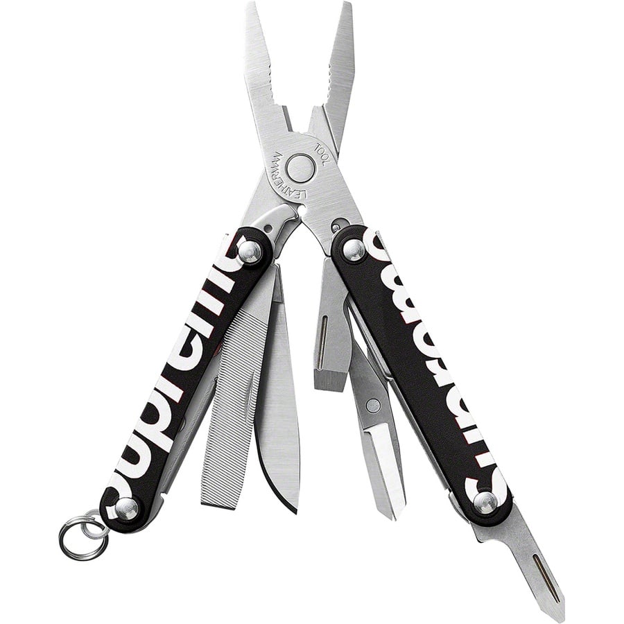Details on Supreme Leatherman Squirt PS4 Multitool Black from spring summer
                                                    2021 (Price is $58)