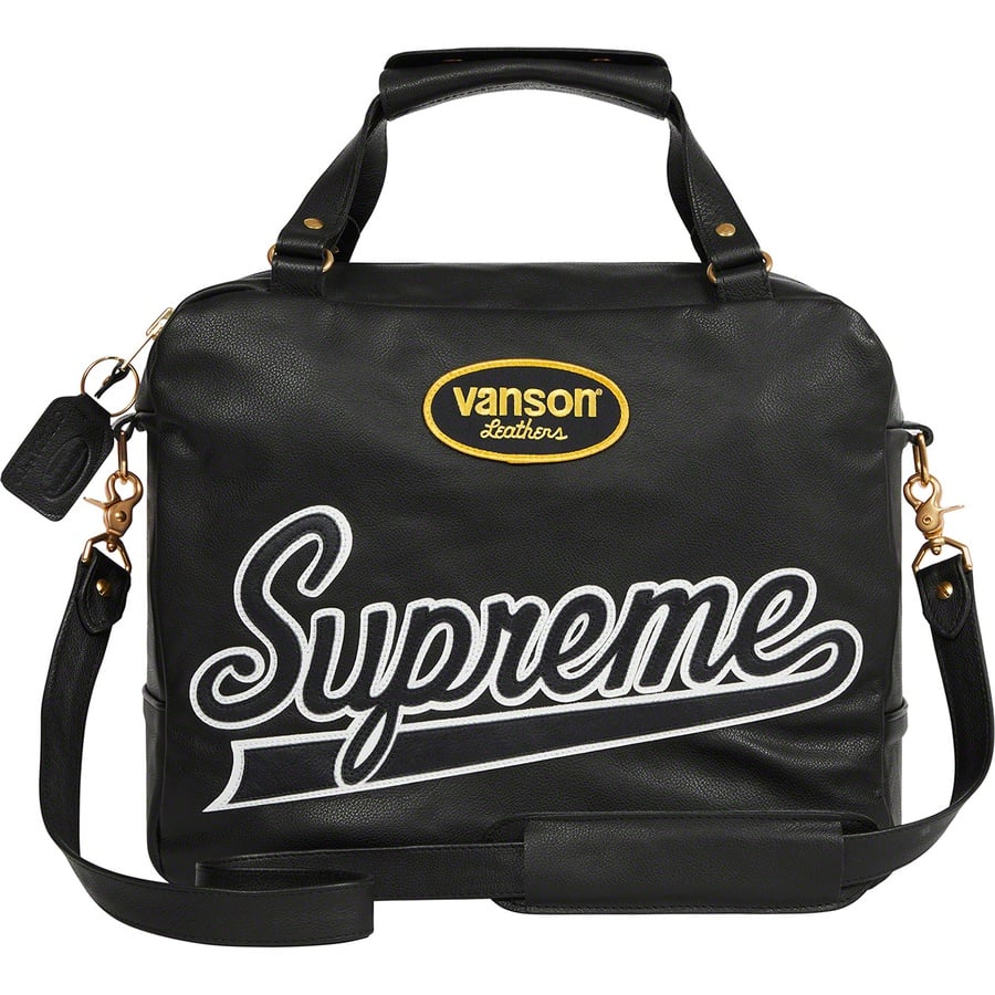 Details on Supreme Vanson Leathers Spider Web Bag Black from spring summer 2021 (Price is $598)
