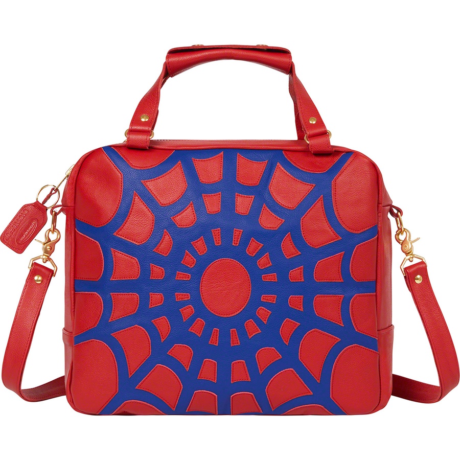 Details on Supreme Vanson Leathers Spider Web Bag Red from spring summer
                                                    2021 (Price is $598)