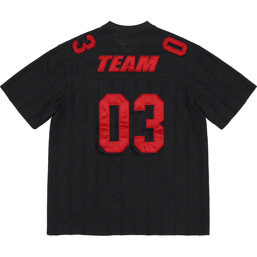 Details on Mesh Stripe Football Jersey Black from spring summer
                                                    2021 (Price is $98)