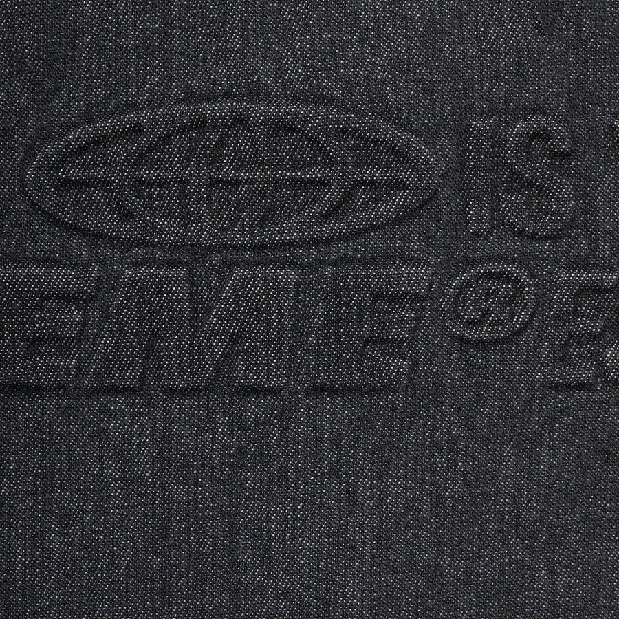 Details on Embossed Denim S S Shirt  Black from spring summer
                                                    2021 (Price is $128)