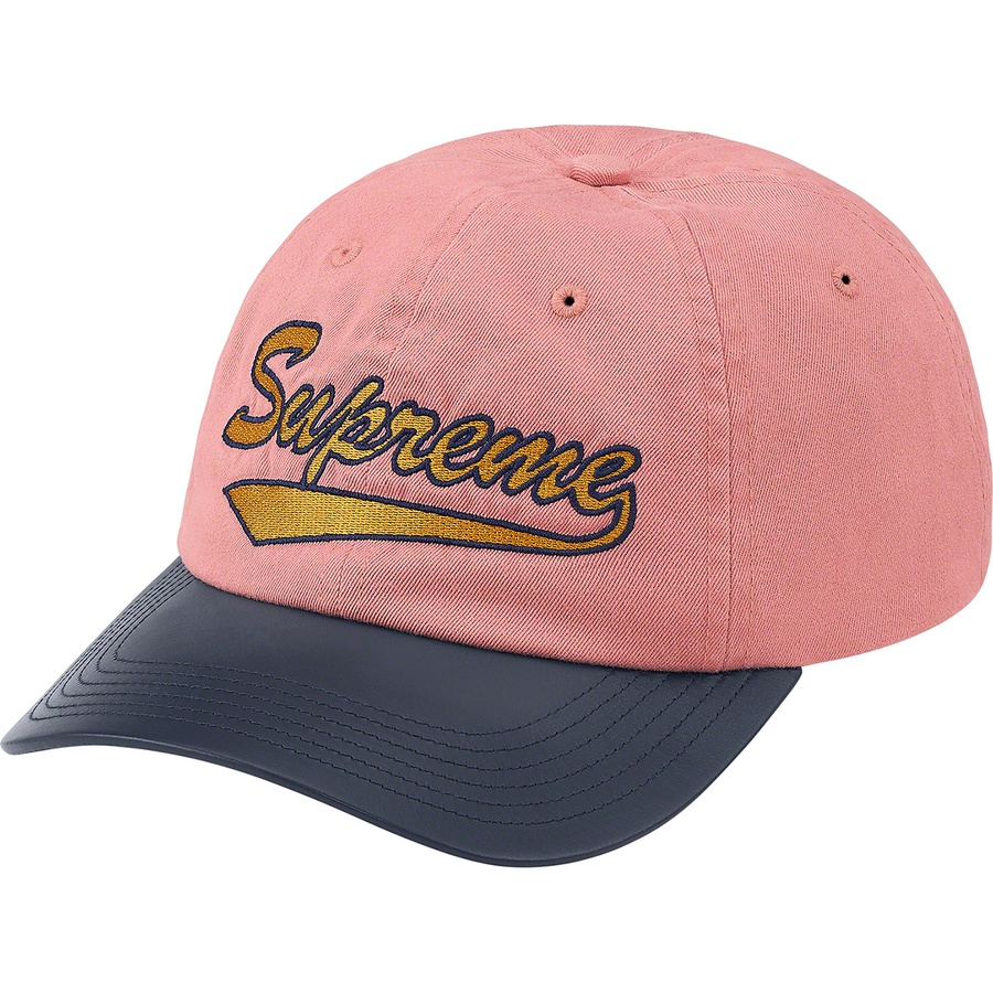 Details on Leather Visor 6-Panel Pink from spring summer 2021 (Price is $54)