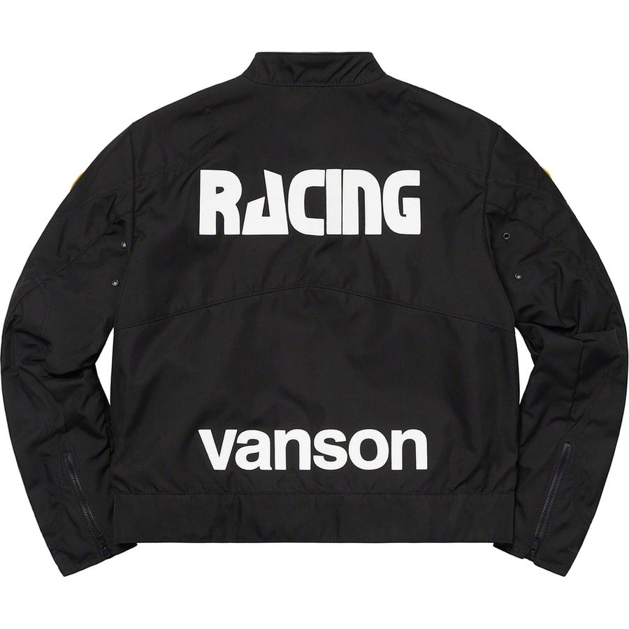 Details on Supreme Vanson Leathers Cordura Jacket Black from spring summer
                                                    2021 (Price is $648)