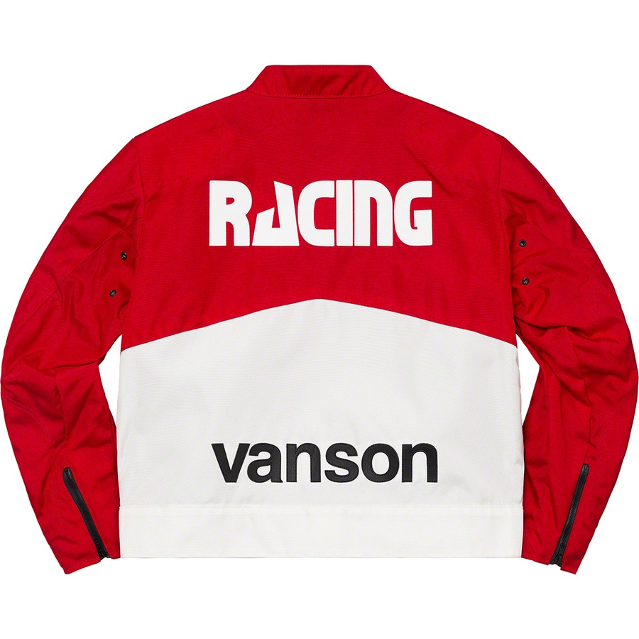 Details on Supreme Vanson Leathers Cordura Jacket Red from spring summer 2021 (Price is $648)