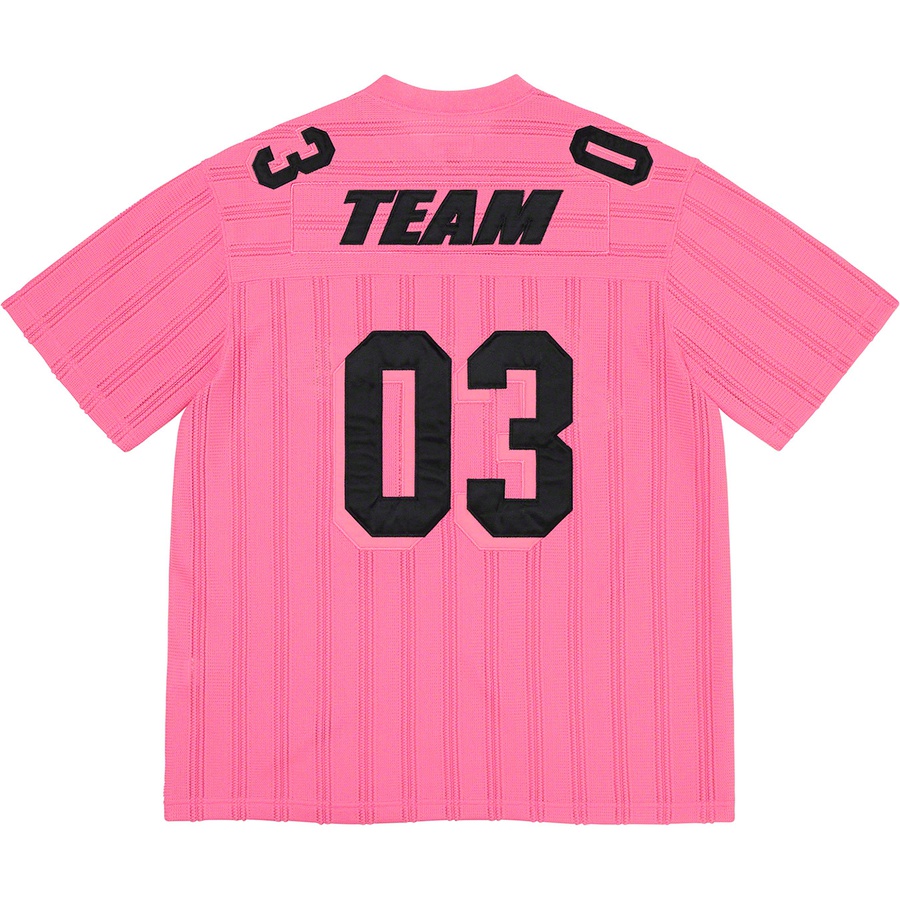 Details on Mesh Stripe Football Jersey Pink from spring summer
                                                    2021 (Price is $98)