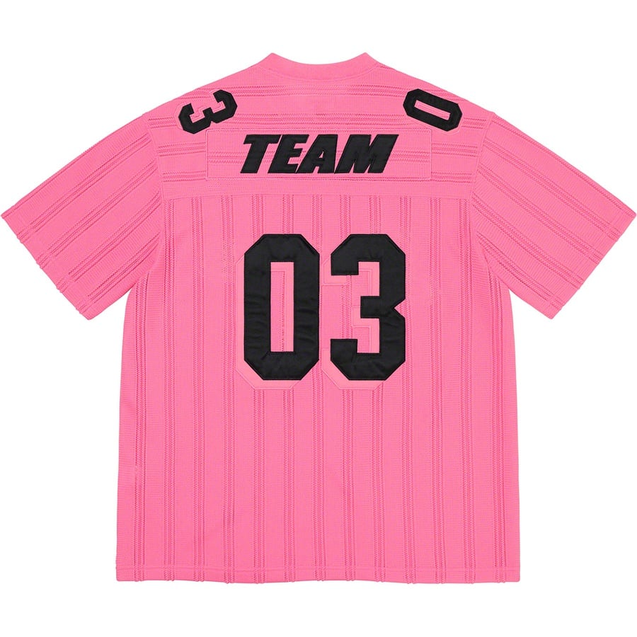 Details on Mesh Stripe Football Jersey Pink from spring summer
                                                    2021 (Price is $98)