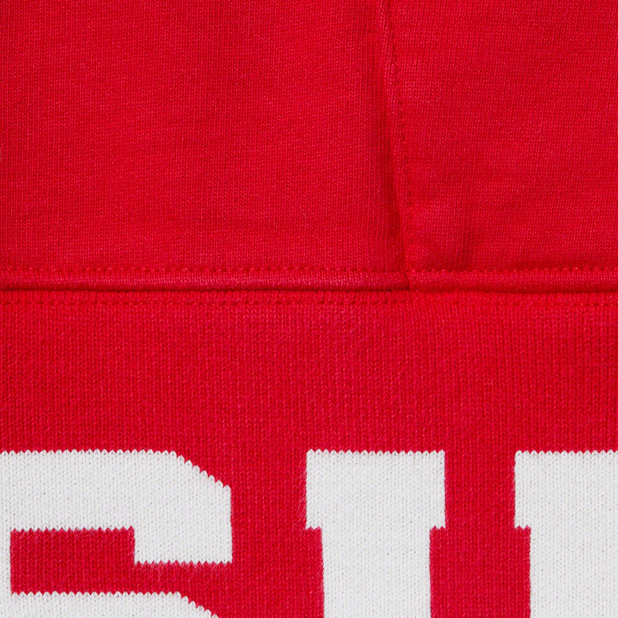Details on Cropped Logos Hooded Sweatshirt Red from spring summer
                                                    2021 (Price is $158)