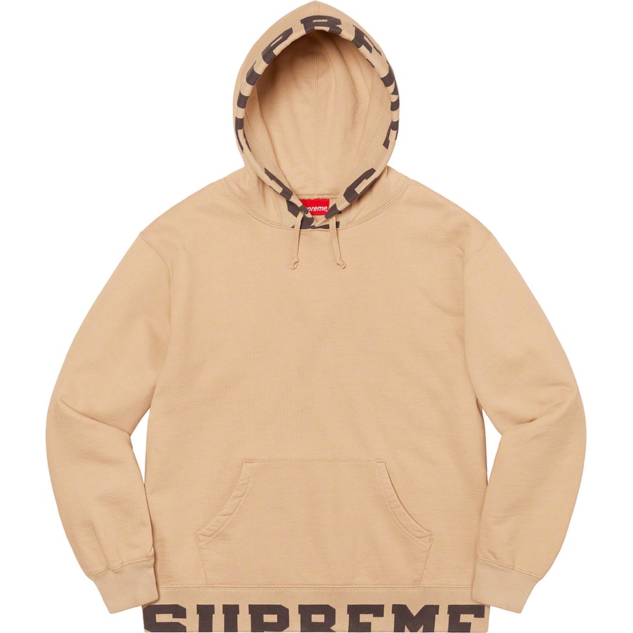 Details on Cropped Logos Hooded Sweatshirt Tan from spring summer
                                                    2021 (Price is $158)
