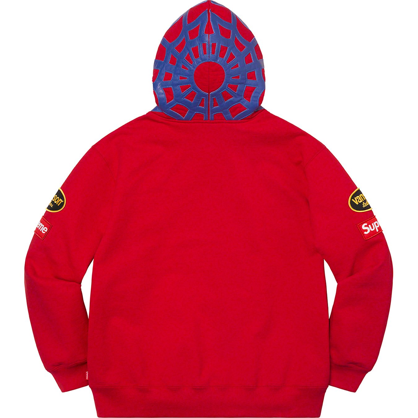 Supreme x Vanson Leathers Spider Zip-Up Hoodie - Red