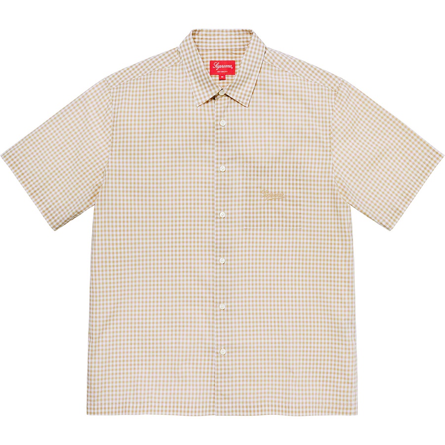 Details on Gingham S S Shirt Tan from spring summer 2021 (Price is $128)