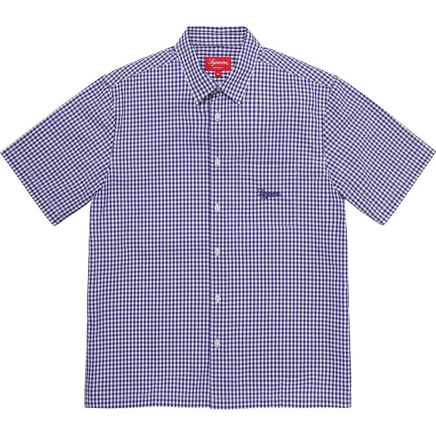 Details on Gingham S S Shirt Navy from spring summer 2021 (Price is $128)