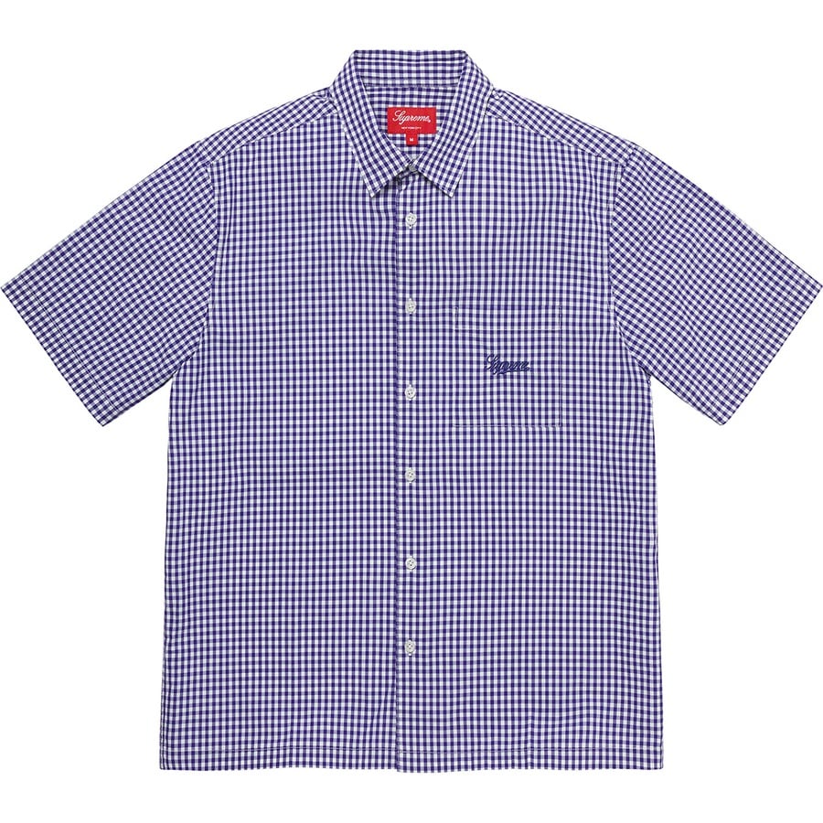 Details on Gingham S S Shirt Navy from spring summer
                                                    2021 (Price is $128)