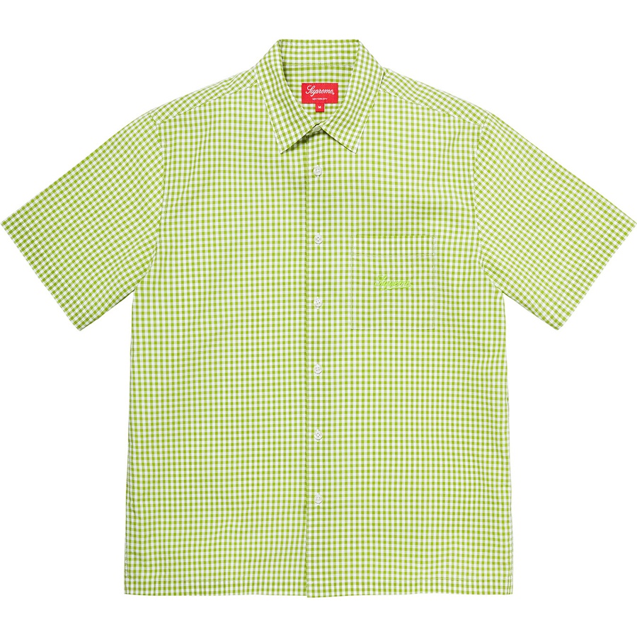 Details on Gingham S S Shirt Lime from spring summer 2021 (Price is $128)