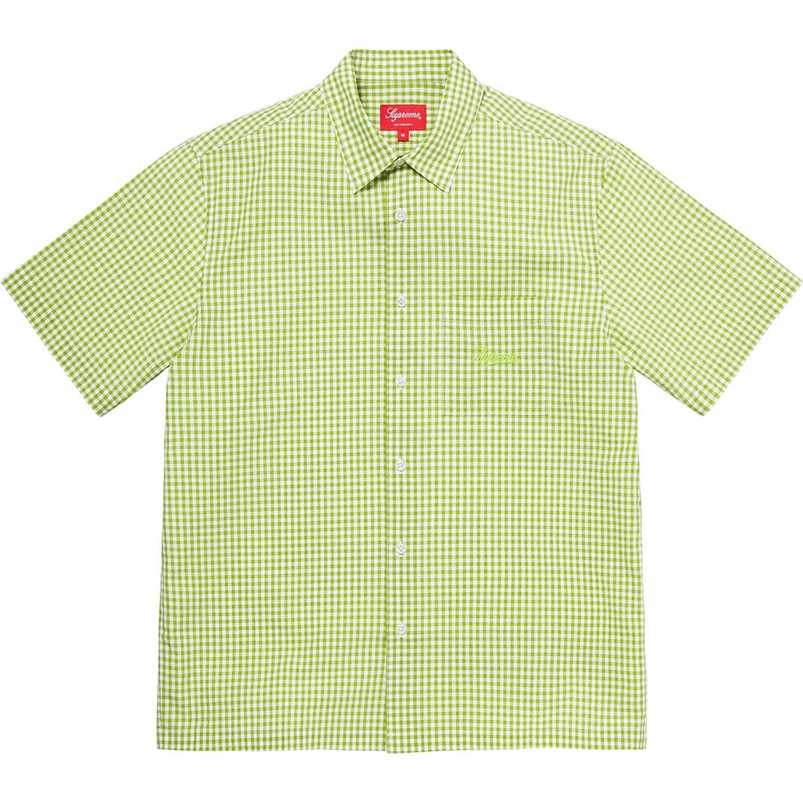 Details on Gingham S S Shirt Lime from spring summer
                                                    2021 (Price is $128)