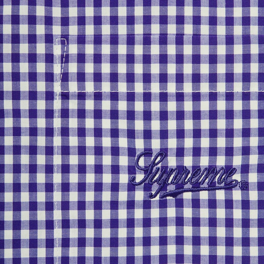 Details on Gingham S S Shirt Navy from spring summer
                                                    2021 (Price is $128)