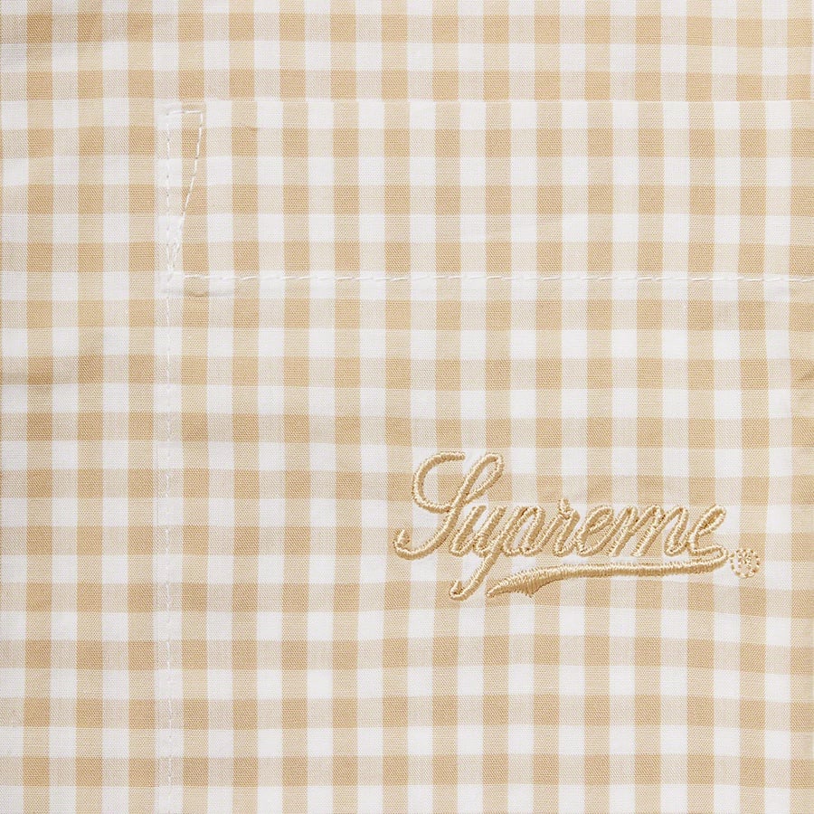 Details on Gingham S S Shirt Tan from spring summer
                                                    2021 (Price is $128)