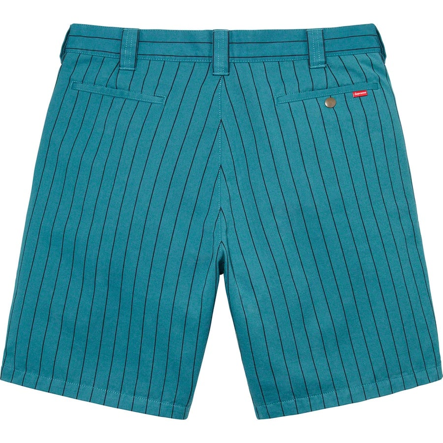 Details on Work Short Teal Stripe from spring summer
                                                    2021 (Price is $110)