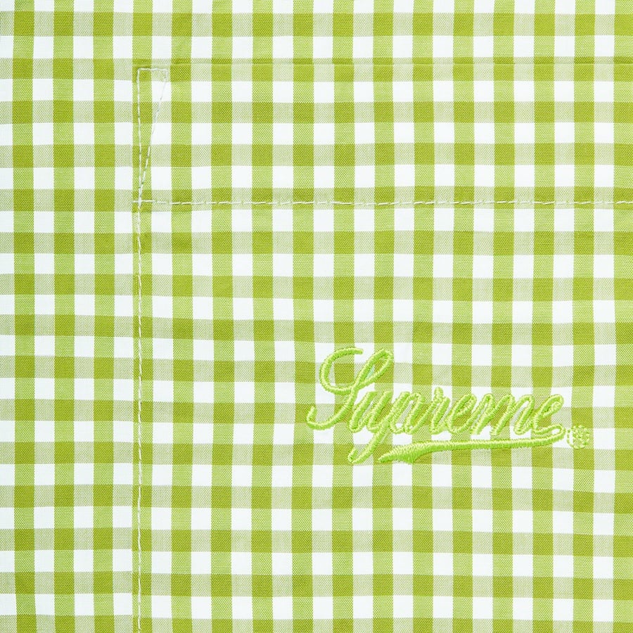 Details on Gingham S S Shirt Lime from spring summer
                                                    2021 (Price is $128)