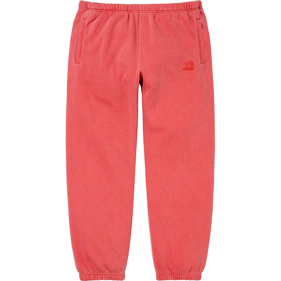 Details on Supreme The North Face Pigment Printed Sweatpant Red from spring summer
                                                    2021 (Price is $138)