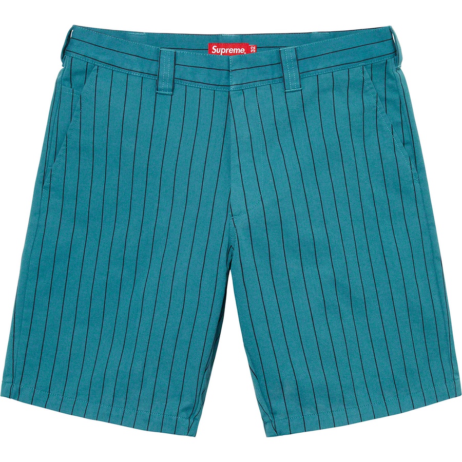 Details on Work Short Teal Stripe from spring summer
                                                    2021 (Price is $110)