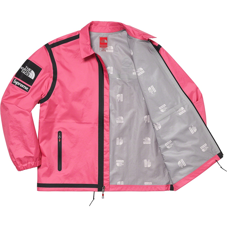 Details on Supreme The North Face Summit Series Outer Tape Seam Coaches Jacket Pink from spring summer
                                                    2021 (Price is $298)