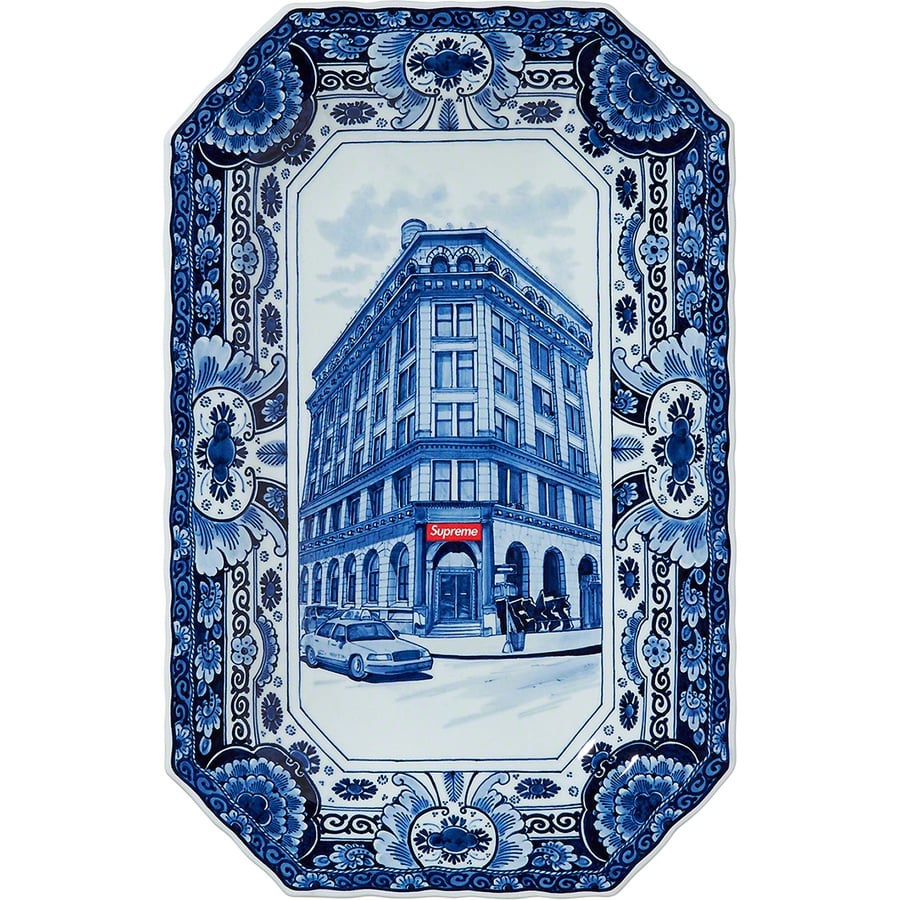 Details on Supreme Royal Delft Hand-Painted 190 Bowery Large Plate Blue from spring summer
                                                    2021 (Price is $3998)