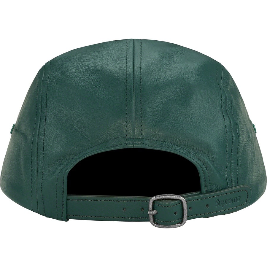 Details on Leather Camp Cap Green from spring summer
                                                    2021 (Price is $68)