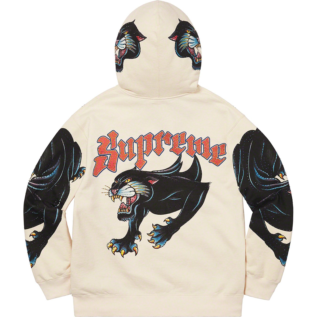 Panther Zip Up Hooded Sweatshirt - spring summer 2021 - Supreme