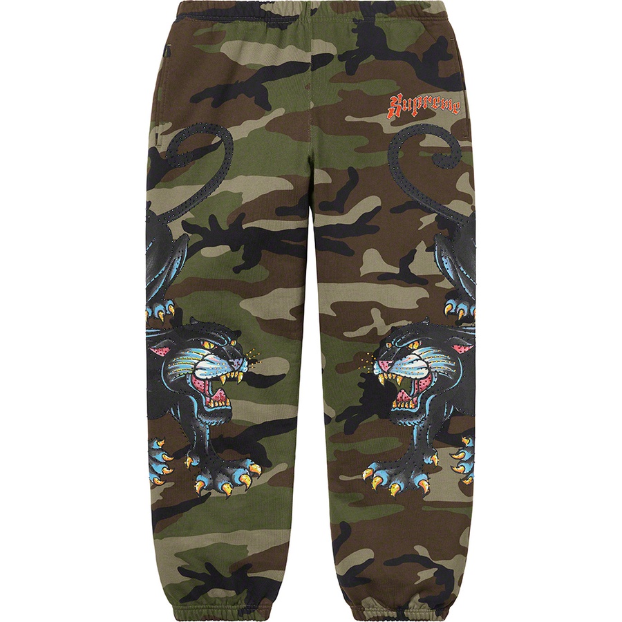 Supreme Panther Sweatpant (SS21) - Woodland Camo - $168