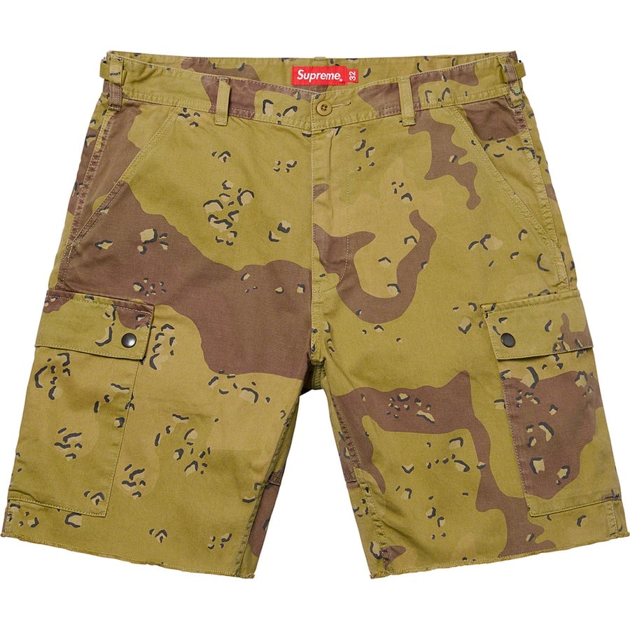 Details on Overdyed Camo Cargo Short Green from spring summer
                                                    2021 (Price is $138)