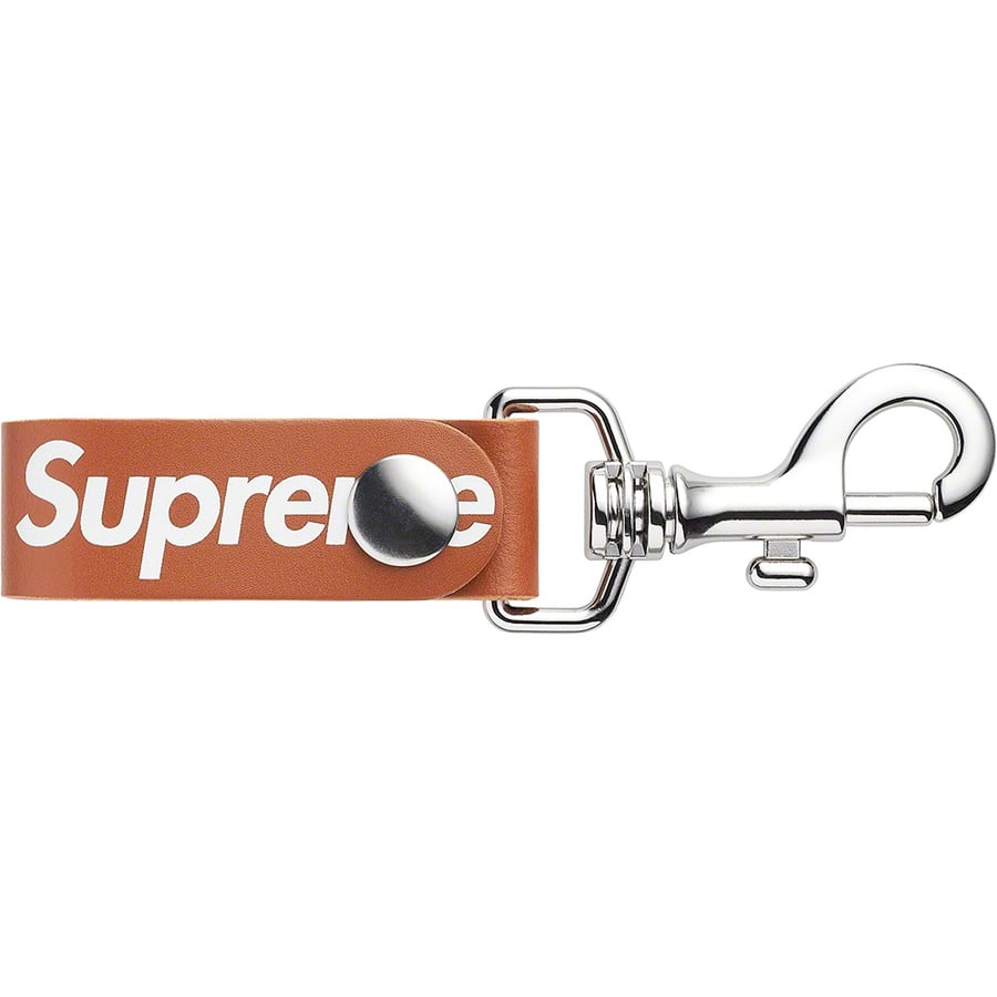 Louis Vuitton Supreme Logo Brown Leather Key Ring / Keychain Louis