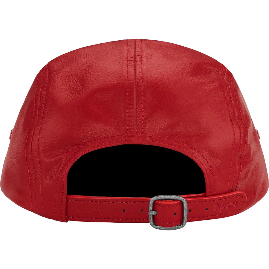 Details on Leather Camp Cap Red from spring summer
                                                    2021 (Price is $68)