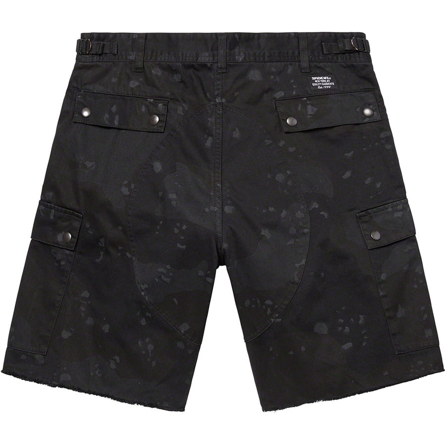 Supreme Overdyed Camo Cargo Short (SS21) - Black - $138