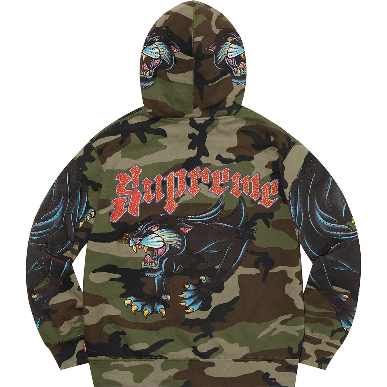 Panther Zip Up Hooded Sweatshirt - spring summer 2021 - Supreme