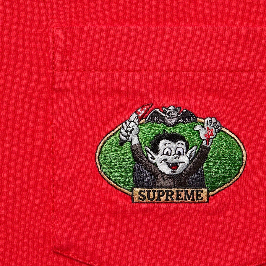 Details on Vampire Boy L S Pocket Tee Red from spring summer
                                                    2021 (Price is $78)