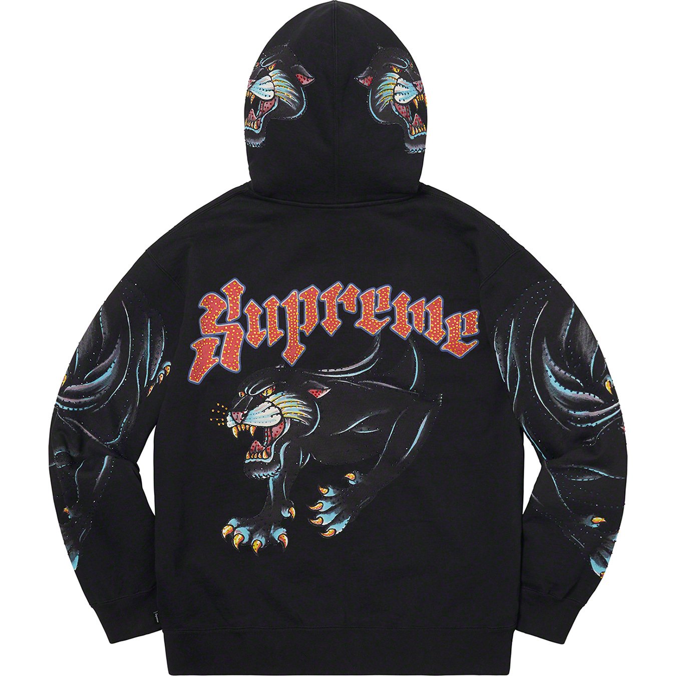 Panther Zip Up Hooded Sweatshirt - spring summer 2021 - Supreme