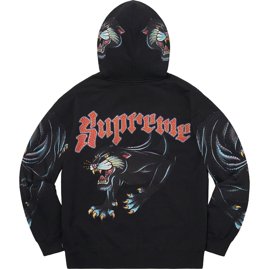 Details on Panther Zip Up Hooded Sweatshirt Black from spring summer
                                                    2021 (Price is $168)