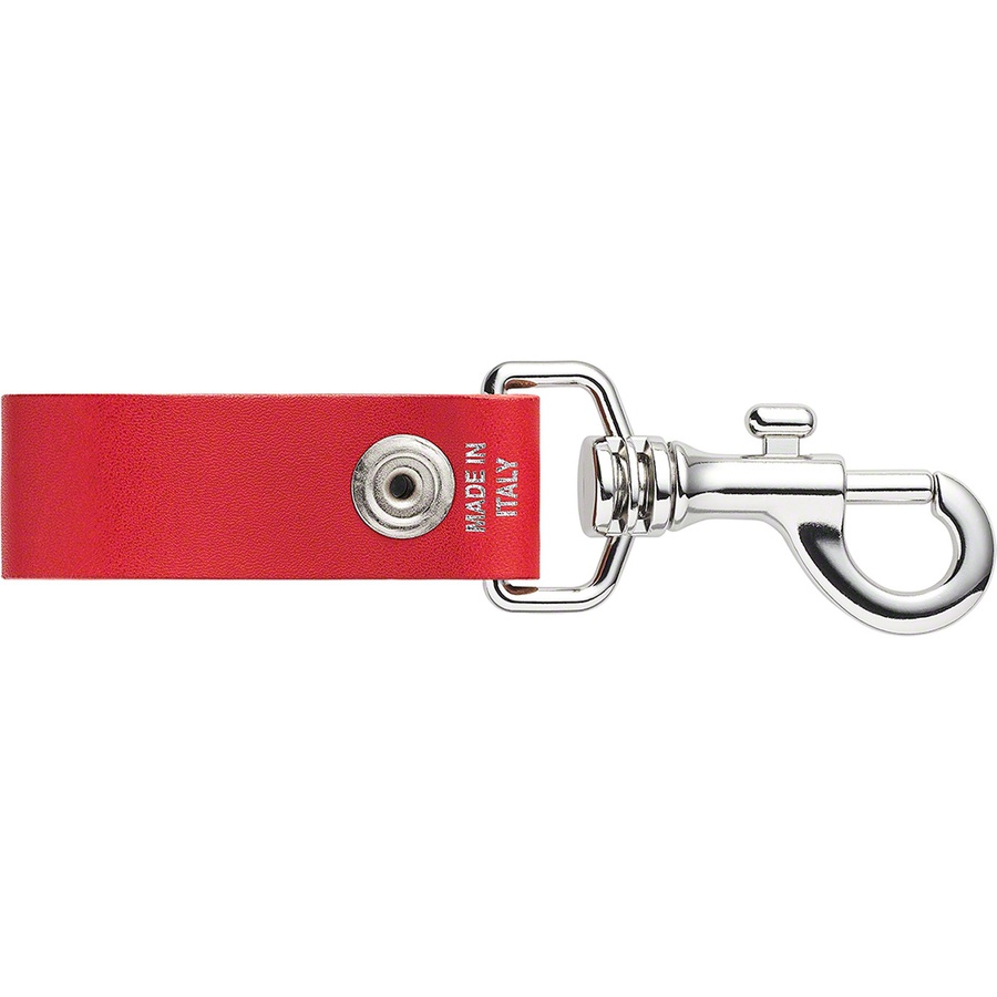 Details on Leather Key Loop Red from spring summer 2021 (Price is $28)
