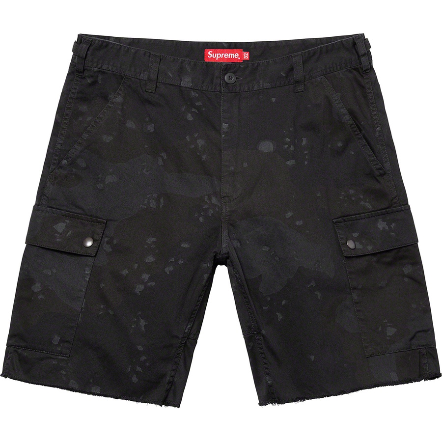 Supreme Overdyed Camo Cargo Short (SS21) - Black - $138