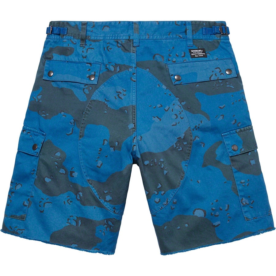 Details on Overdyed Camo Cargo Short Blue from spring summer
                                                    2021 (Price is $138)