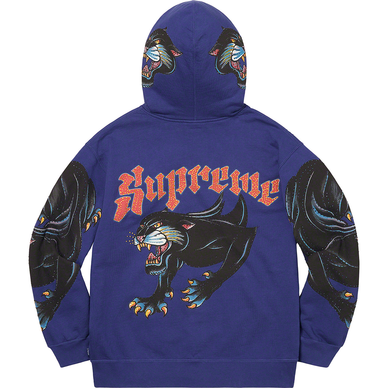Panther Zip Up Hooded Sweatshirt - spring summer 2021 - Supreme